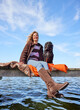 Dames teddy jas bruin